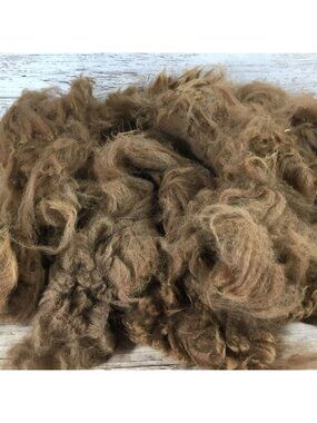 Brown Natural Alpaca Bird Nesting Crafting Fiber - 1 Gallon Bag Uncleaned